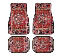 Tapis de Voiture bohème - 4 Tapis antidérapants Robustes, décoration de Voiture bohème | Accessoires Boho, Design Persan Turc, Ajustement Universel rétro Temps pour Voitures SUV Camion, Auto