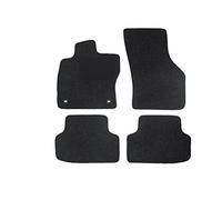 Tapis de Voiture Compatible avec Ford C-Max Type DM2 (Construction 2007-2010), Robust Anthracite | 4 pcs. | Contour Bordeaux | 2X Fermeture rotative