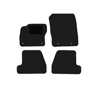 Tapis de Voiture Compatible avec Ford Focus III Type (Construction 2010-2018), Hit Noir | 4 pcs. | Contour Noir | 4X Fermeture à clic