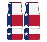 Tapis de voiture Drapeau du Texas - 4 pièces - Pour voiture, SUV, camion - Résistant à la saleté et facile à nettoyer