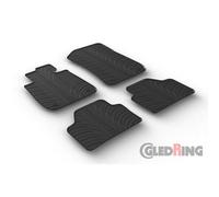 Gledring Set tapis de caoutchouc compatible avec BMW X1 2009-2015 (T profil 4-pièces + clips de montage)