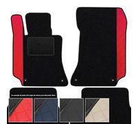 Tapis de Voiture en Moquette - 3 pièces - Tapis de Sol antidérapant pour Automobile - Un Design Accrocheur - Adapte pour: Mercedes-Benz Vito III W447 Depuis 2015 - Rouge