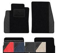 Tapis de Voiture en Moquette - 4 pièces - Tapis de Sol antidérapant pour Automobile - Un Design Accrocheur - Adapte pour: Ford Escort IV 1988-1990 - Noir