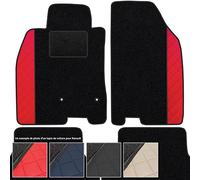 Tapis de Voiture en Moquette - 4 pièces - Tapis de Sol antidérapant pour Automobile - Un Design Accrocheur - Adapte pour: Renault Scenic III 2009-2016 - Rouge