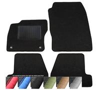 Tapis de Voiture en Moquette - Tapis de Sol pour Automobile - Set 4 pièces Adapte pour: Ford Fiesta Depuis 2017 (Noir)