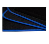 Tapis de Voiture ganse nubuck bleu - Universel - Antidérapant - 4 Pièces : Avant + Arrière - Tapis de sol Auto - Haute Qualité