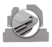 Wielganizator Tapis de sol en velours cendré compatible avec : Citroën C5 III X7 (2008-2017) Liftback, Limousine, Break, Tourer Tapis de voiture gris avec fixations Set de 3 pièces ide