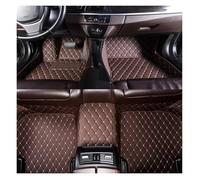 Tapis De Voiture pour Hyundai pour Santa Fe 2006-2009 Tapis De Sol Voiture Antidérapant en Cuir Artificiel Auto Tapis Pied Coche Accessoires Intérieurs Tapis Auto(Marron foncé)