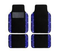 Tapis de Voiture pour Kia NIRO EV II Desde 2022, Strass Brillant Diamant Artificiel Tapis de Sol Auto Chic Moquette antiderapant 4pcs,C