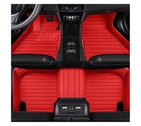 Tapis De Voiture pour Lexus LS 460L 2006-2016 Tapis De Sol À Rayures en Similicuir(Red 3 PCS)