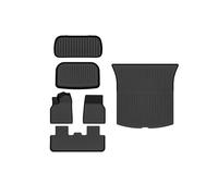 Tapis De Voiture pour Tesla pour Model Y pour Juniper 2025 Tapis Sol Imperméable en TPE Résistant À l'usure Coffre Et Intérieurs Voiture(6Pcs Set A)