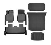 Tapis De Voiture pour Tesla pour Model Y pour Juniper pour Lancement 2025 Tapis Sol avec Seuil Porte Revêtement Coffre Et Coussin Dossier(M*Y-S*N-6PCS,Left Hand Drive)