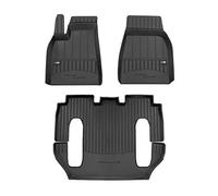 Tapis de voiture ProLine 3D compatible avec Tesla Model X 2015 - sur mesure en caoutchouc | Note : 6 places | Type de voiture : crossover | Ensemble de tapis haut de gamme | Matériau TPE durable |