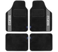 Tapis de voiture - SPARCO - Lot de 4 - Antidérapants - Polyester - Universels Noir et Gris