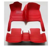 Tapis De Voiture Tapis De Sol De Voiture en Cuir Artificiel, Couverture Complète, Accessoires D'intérieur De Voiture pour Mazda CX-5 2015 - 2016 Moquette Voiture(Rouge)