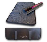 Tapis de voyage en feutre résistant à la chaleur pour fer à lisser - Compatible avec les baguettes ghd, BaByliss et grandes baguettes, bigoudis et pinces
