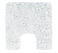 Tapis contour WC en microfibre antidérapant carré blanc L.55 x l.55 cm Highland