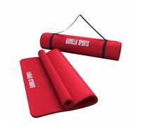 GORILLA SPORTS® Tapis Yoga - 190x60x1,5cm ou 190x100x1,5cm, avec Sangle Transport, Antidérapant, Couleurs au Choix - Fitness, Mat, Entraînement, Pilates, Exercice