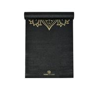 Tapis de Yoga Adhérent Conçu par Yoga Studio | Oeko-Tex Antidéchirable Antidérapant | Tapis d'Entraînement Exercice Gym Fitness Mandala Yoga et Pilates | 183 cm x 61 cm x 6 mm (Lotus Noir)