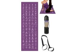 Tapis de yoga, anti-déchirure doux avec étirements - Tapis de yoga large et épais, pour intérieur, sol, salle de sport, pilates, fitness, aire de jeux en plein air, entraînement physique