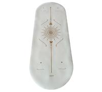 Tapis de yoga antidérapant star astra blanc or