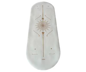 Tapis de yoga antidérapant star astra blanc or