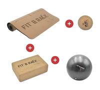 Fit & Rack Tapis de yoga avec ballon Beige TU