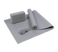 Tapis de yoga avec brique et sangle Myga Gris TU
