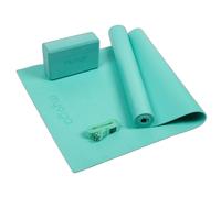 Tapis de yoga avec brique et sangle Myga Turquoise TU