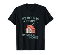 Tapis de Yoga avec Citation « My Body is A Temple » T-Shirt
