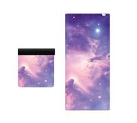 Tapis de yoga chauffant portable, tapis de sol chauffant, coussin chauffant rapide, chauffe-pieds, température et minuterie réglables, pour le yoga et la détente(Starry sky)