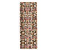 Tapis de yoga coloré rétro Totem de voyage, compact, léger pour l'extérieur, imprimé, antidérapant, serviette de yoga chaude antidérapante avec sacs tapete para ejercicio 180,3 x 66 cm