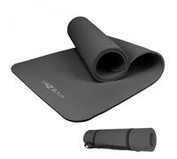 Vivezen – Tapis de yoga 180 x 60 x 1 cm avec sangle de transport – Gris