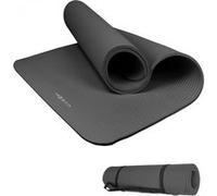 Tapis de yoga, de gym, d'exercices 186 x 120 x 1 cm + sangle de transport - Gris - Vivezen Gris