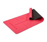 Tapis de Yoga DF SPORTS antidérapant 183x61x0.6cm avec housse - Modèle Nirvana - Rouge