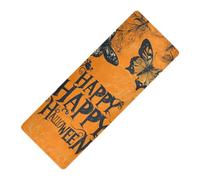 Tapis de yoga effrayant jaune imprimé Halloween lavable épais 1 mm pour homme antidérapant, avec couverture de tapis de yoga tapete para ejercicio 180,3 x 66 cm