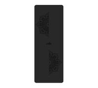 Tapis de yoga en caoutchouc naturel avec surface en cuir PU antidérapant double face(Coolblack)