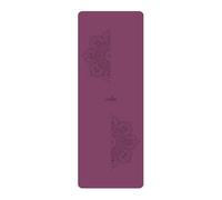Tapis de yoga en caoutchouc naturel avec surface en cuir PU antidérapant double face(Deeppurple)