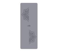 Tapis de yoga en caoutchouc naturel avec surface en cuir PU antidérapant double face(Noblegray)