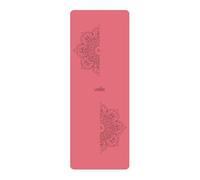 Tapis de yoga en caoutchouc naturel avec surface en cuir PU antidérapant double face(Rosered)