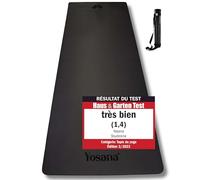 Tapis de yoga en caoutchouc naturel | extrêmement antidérapant avec surface ULTRA GRIP | extra large 68 cm | 183x68 cm | 4 mm fin | sangle incluse