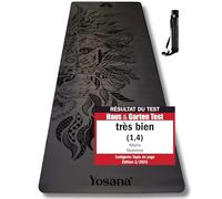 Tapis de yoga en caoutchouc naturel | extrêmement antidérapant avec surface ULTRA GRIP | extra large 68 cm | 183x68 cm | 4 mm fin | sangle incluse