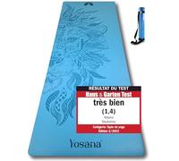 Tapis de Yoga en Caoutchouc Naturel | extrêmement antidérapant avec Surface Ultra Grip | Extra Large 68 cm | 183x68 cm | 4 mm Fin | Sangle Incluse