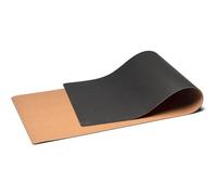 Tapis de yoga en liège antidérapant - 195 x 66 cm | Tapis de yoga épais, large et écologique | Léger et compact pour la gym à domicile, les exercices de Pilates et les d'étirement | Noir/Naturel