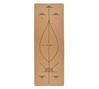 Myga Tapis de yoga Ausrichtungs en liège extra large Marron 200x70 cm