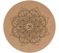 Tapis de Yoga en LièGe Rond en Caoutchouc Tapis de MéDitation 60 X 60 X 3 mm Un Tapis Yoga Parfait pour Sport Au Sol, Gym Et Fitness - Yoga Mat