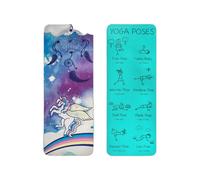 Myga Tapis de yoga pour enfants Magisches Einhorn antidérapant 8 poses 150x55 cm Multicolore