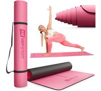 Tapis de yoga HS-P005GM - antidérapant et résistant, Tapis de Pilates en caoutchouc, 183 x 68 cm, Tapis de gymnastique 0,5 cm avec sangle de