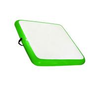 Tapis de yoga gonflable d ' entraînement à domicile avec finition texturée, tapis d ' exercice carré en PVC de 22, 05 x 22, 05 x 3, 94 pouces pour les étirements et la pratique en plein air