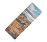 Tapis de yoga imprimé The Indian Villages Mexico pour exercice, caoutchouc naturel antidérapant, avec sac de transport 180,3 x 66 cm